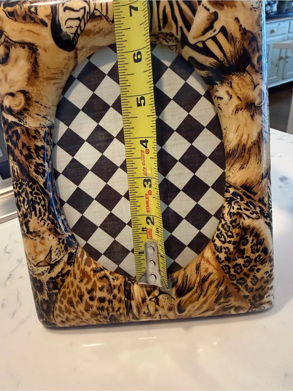 Safari Animal Print Picture Frame Zebra Leopard Tiger Giraffe Oval